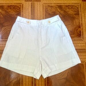NWT Madewell 100% Linen White Shorts Size 00
